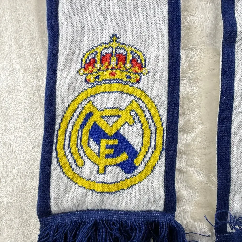 Adidas Real Madrid Scarf Unisex Blue / White Soccer Football Club